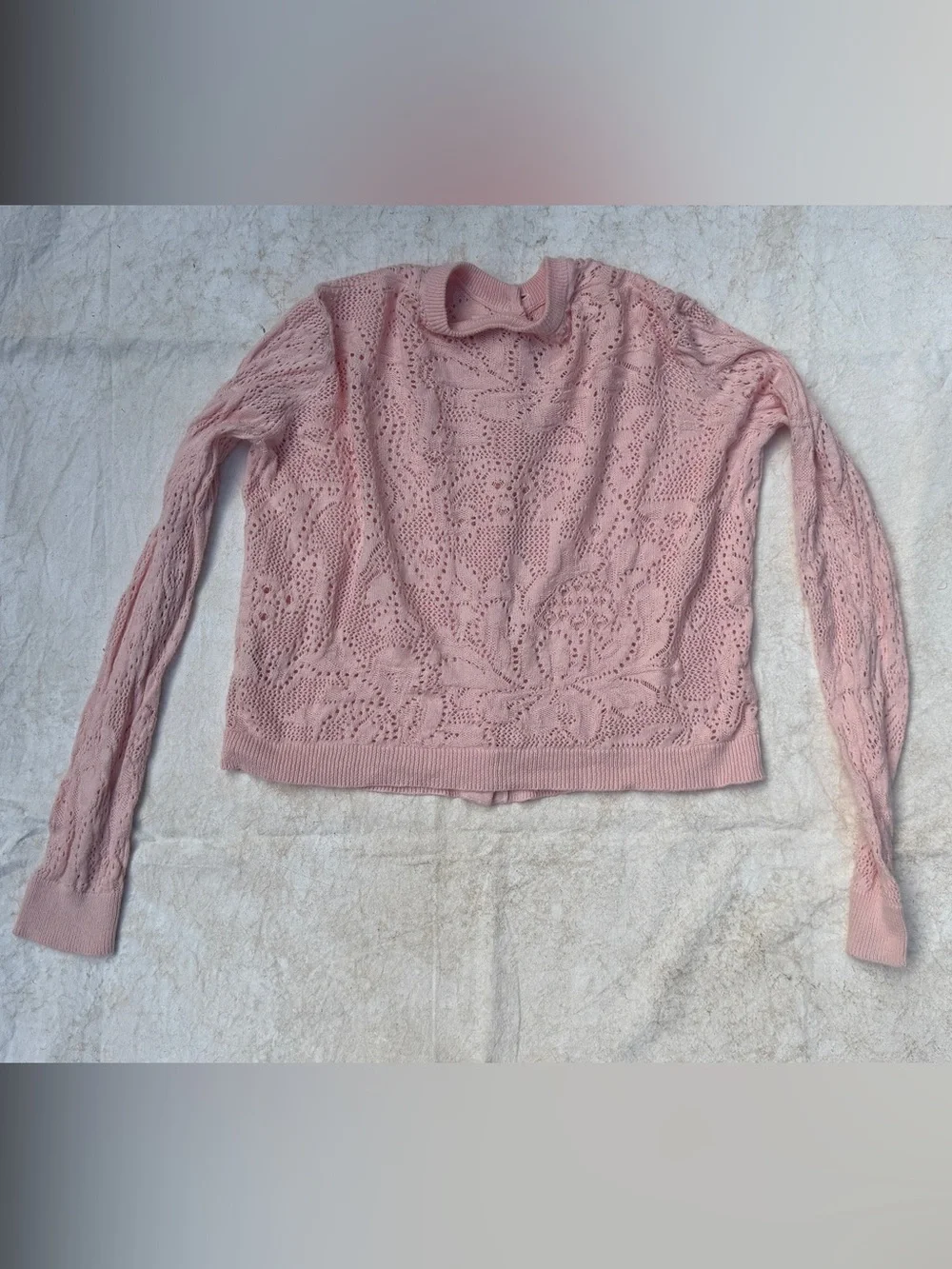 Misha & Puff Pink Lace Knit Cardigan